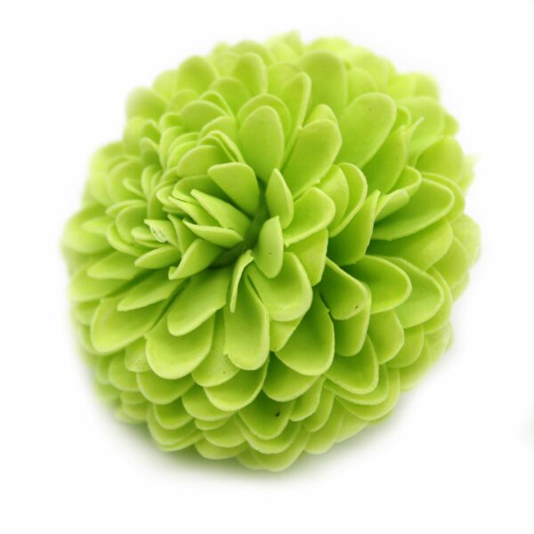 Craft Soap Flower - Small Chrysanthemum - Light Green - Image 3