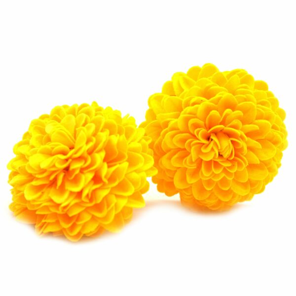 Craft Soap Flower - Small Chrysanthemum - Yellow - Image 2