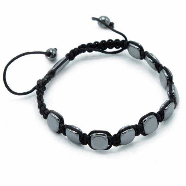 Magnetic Hematite Shamballa Bracelet -  Round Corners - Image 2