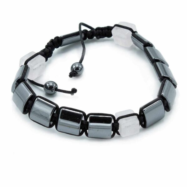 Magnetic Hematite Shamballa Bracelet -  Rose Cuboids - Image 2