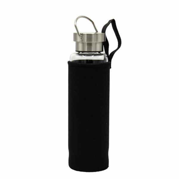 Crystal Infused Glass Water Bottle - Invigorating Red Jasper - Obelisk - Image 2