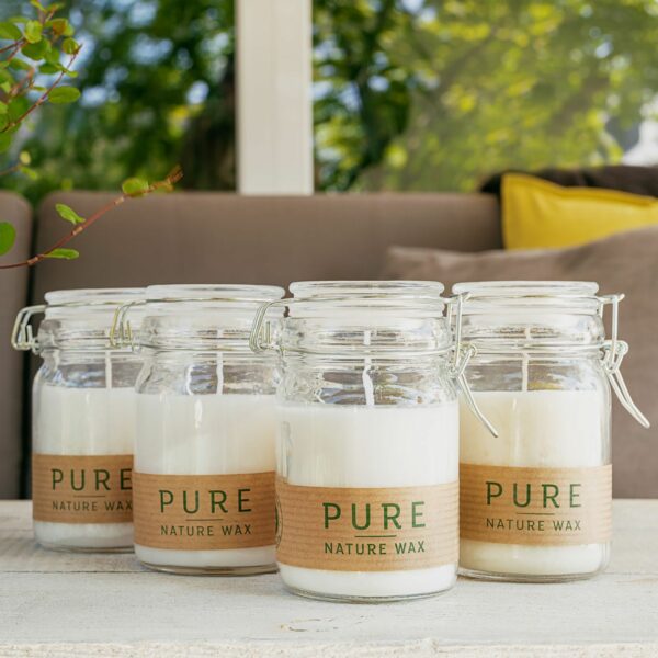 Pure Olive Wax Jar Candle 120x70 - White - Image 2