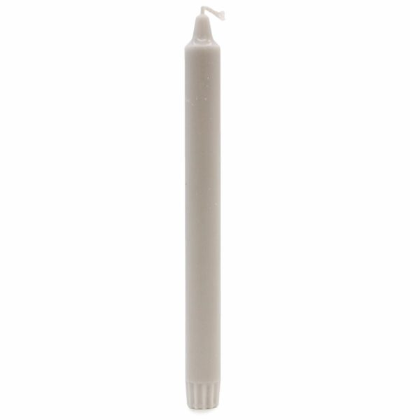 Pure Natural Wax Dinner Candle 25x2.3 - Silver Grey - Image 4
