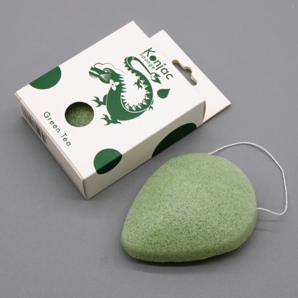 Teardrop Konjac Sponge - Green Tea - Protective - Image 4
