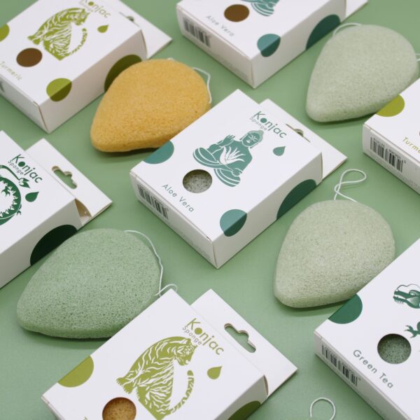 Teardrop Konjac Sponge - Green Tea - Protective - Image 5