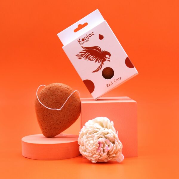 Teardrop Konjac Sponge - Red Clay - Rejuvenating - Image 5