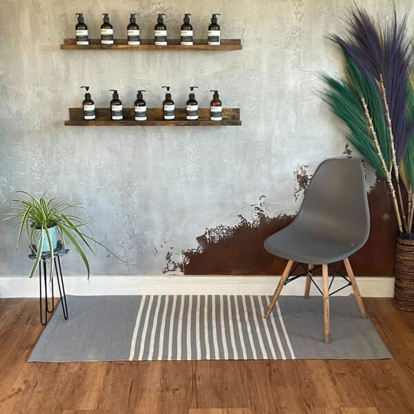 Indian Cotton Rug - 70x170cm - Grey - Image 4