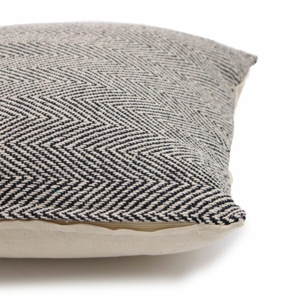 Classic Cushion Cover - Herringbone Fine Grey - 40x40cm - Image 2