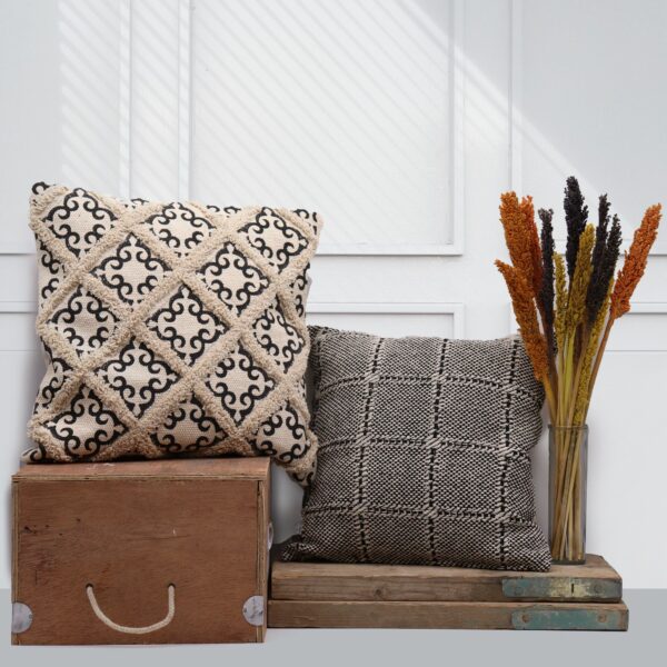 Classic Cushion Cover - Maze Black - 40x40cm - Image 4