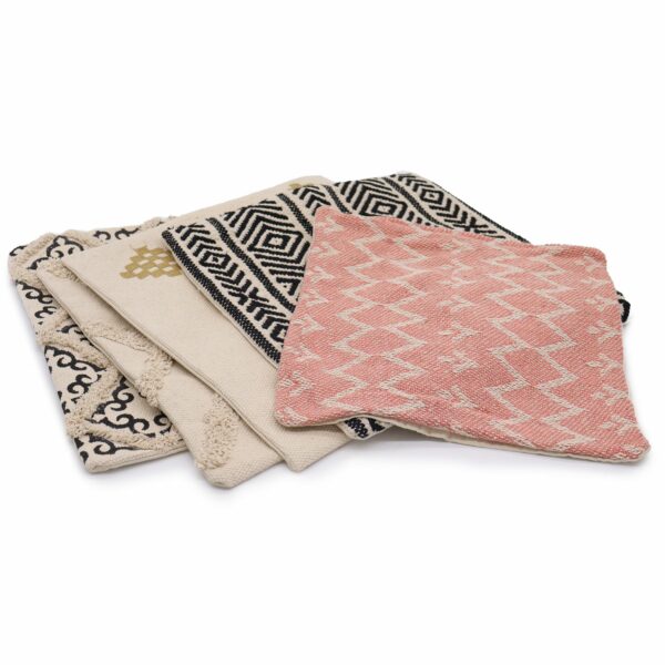 Classic Cushion Cover - Lux Criss-Cross & Print - 45x45cm - Image 3