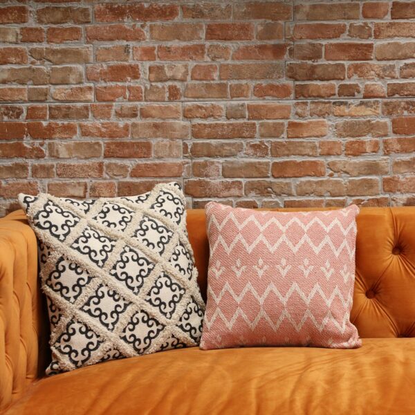 Classic Cushion Cover - Lux Criss-Cross & Print - 45x45cm - Image 5