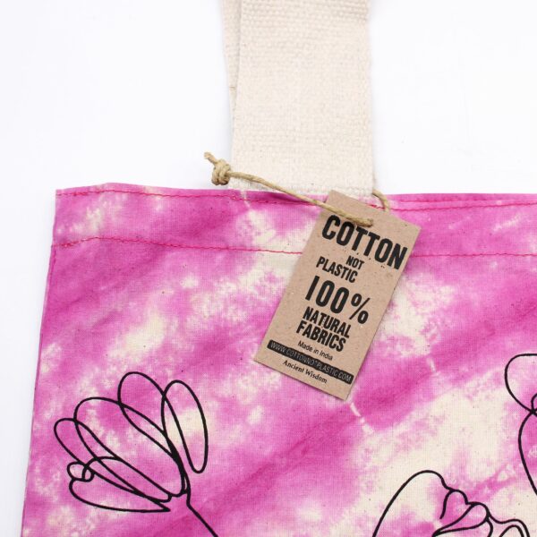 Tye-Dye Cotton Bag (6oz) - 38x42x12cm - Pretty Face - Magento - Natural Handle - Image 2