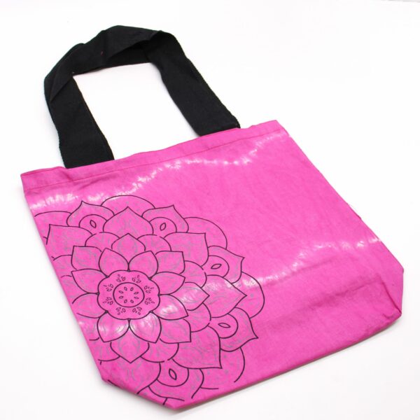 Tye-Dye Cotton Bag (6oz) - 38x42x12cm -  Mandela - Magento - Black Handle - Image 4