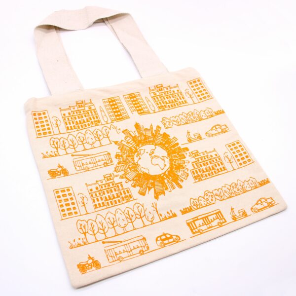 Big Cotton Shopping Bag - 38x42cm - City Life - 10oz - Image 4