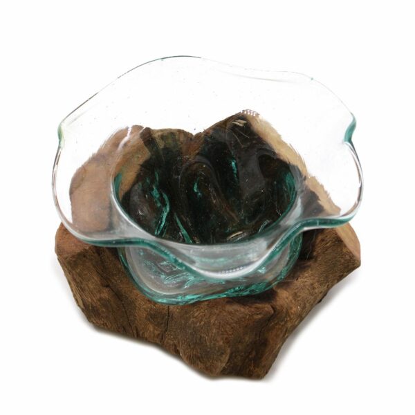 Molton Glass Fancy Sweet Bowl on Wood - Image 2