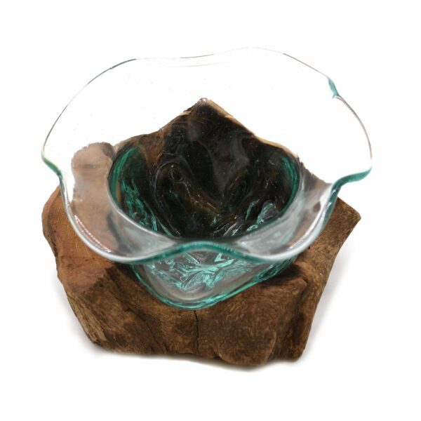 Molton Glass Fancy Sweet Bowl on Wood - Image 5
