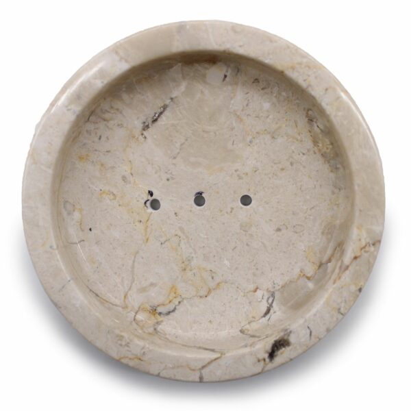 Round Honey Marble Flat Soap Dish - Image 2