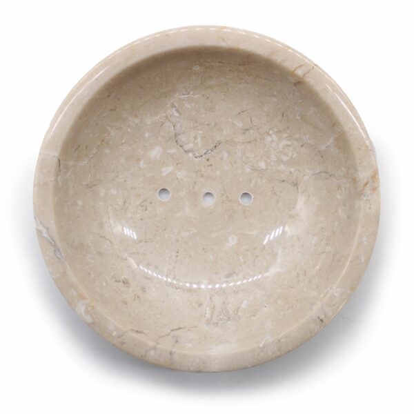 Round Honey Marble Rounded Soap Dish - Image 2