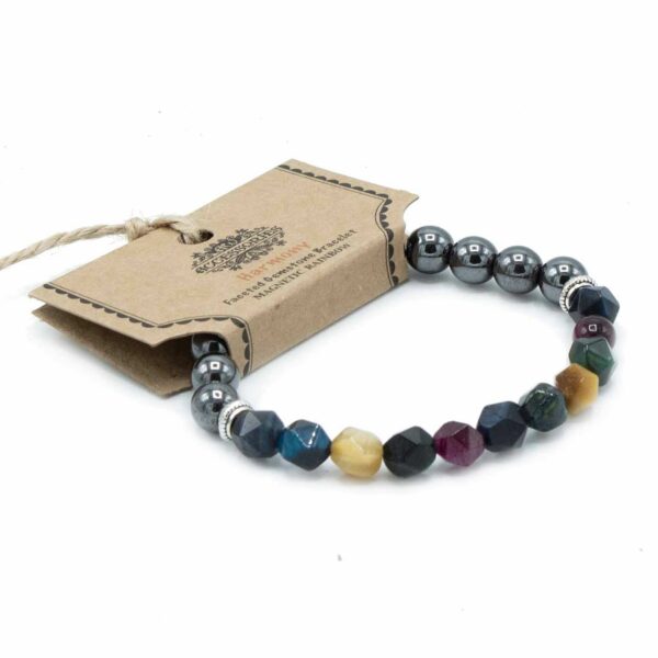 Faceted Gemstone Bracelet - Magnetic Rainbow - Image 3