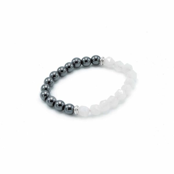 Faceted Gemstone Bracelet - Magnetc Rose Quatz - Image 2