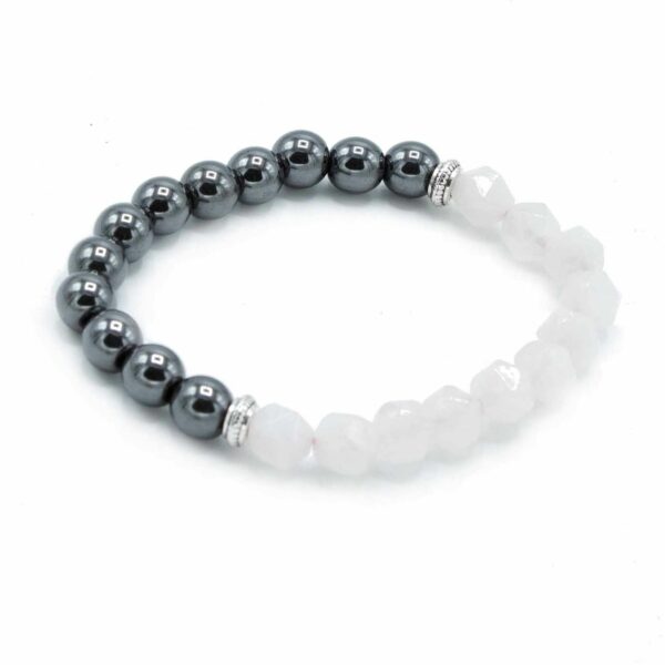 Faceted Gemstone Bracelet - Magnetc Rose Quatz - Image 4