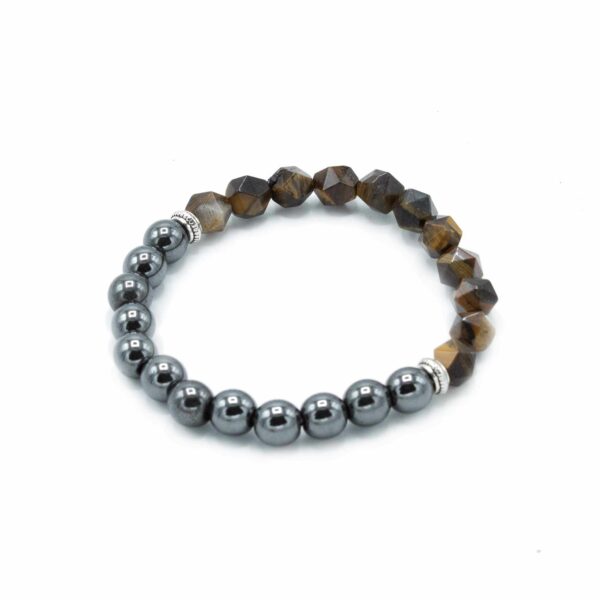 Faceted Gemstone Bracelet - Magnetic Tiger Eye - Image 2