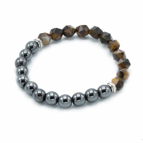 Faceted Gemstone Bracelet - Magnetic Tiger Eye - Image 4
