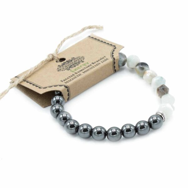 Faceted Gemstone Bracelet - Magnetic Mountain Jade - Image 3