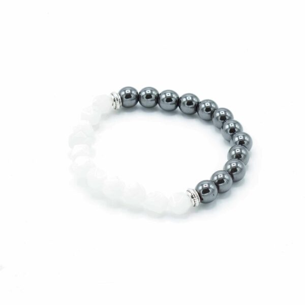 Faceted Gemstone Bracelet - Magnetic Rock Quartz - Image 2