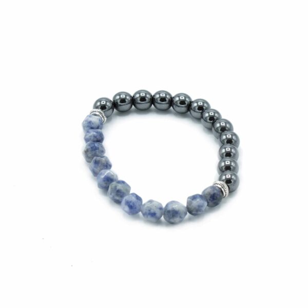 Faceted Gemstone Bracelet - Magnetic Sodalite - Image 2