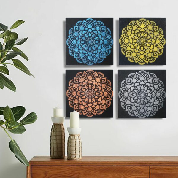 Set of 4 Mandala Brocade Detail 30x30cm - Image 4