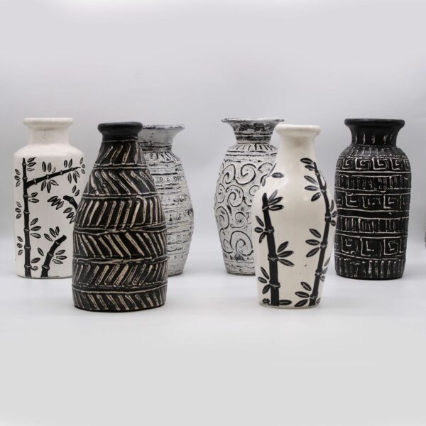 Bamboo Motif Shaped Vase - Natural - Image 2