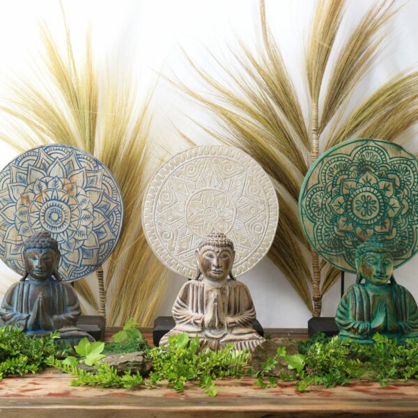 Buddha Feng Shui Set - Flower Mandala - Blue - Image 6