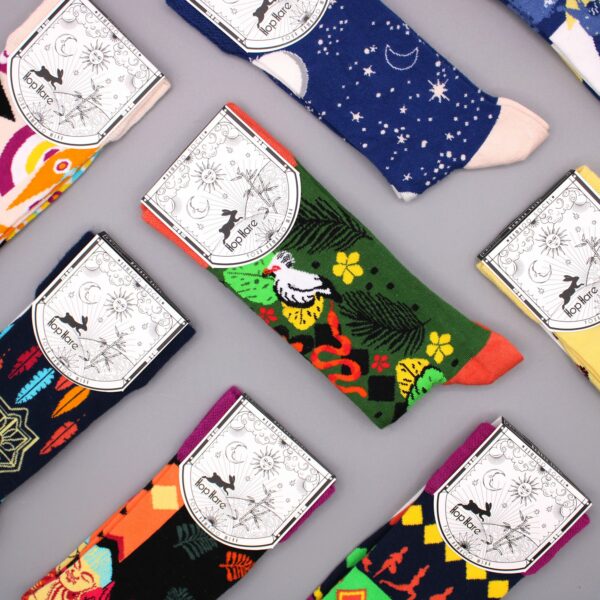 Hop Hare Bamboo Socks S/M - Cosmic Elephant  - Image 2