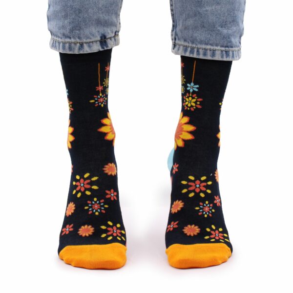 Hop Hare Bamboo Socks S/M - Mandala Flowers - Image 5