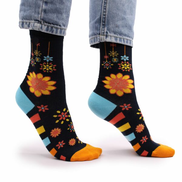 Hop Hare Bamboo Socks S/M - Mandala Flowers - Image 6