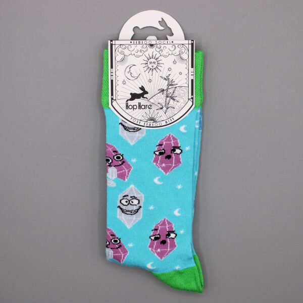 Hop Hare Bamboo Socks S/M - Lucky Gemstones - Image 4