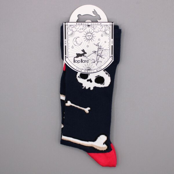 Hop Hare Bamboo Socks S/M - Skulls and Bones - Image 4