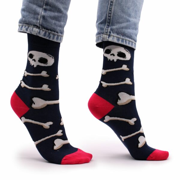 Hop Hare Bamboo Socks S/M - Skulls and Bones - Image 6