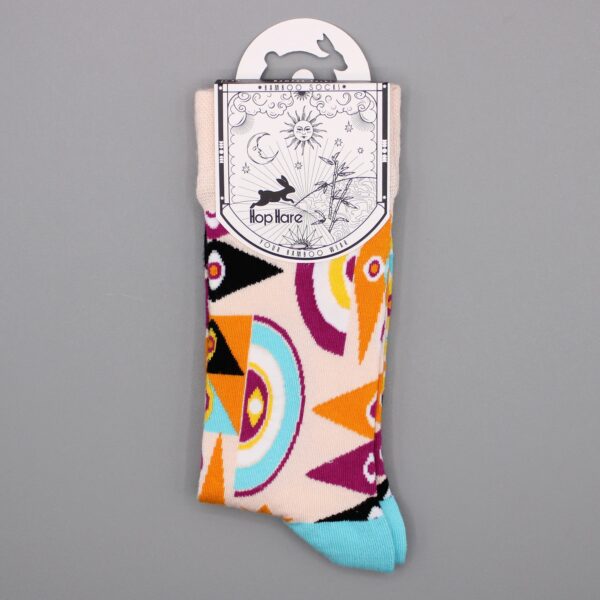 Hop Hare Bamboo Socks S/M - Psychedelic Evil Eye - Image 4