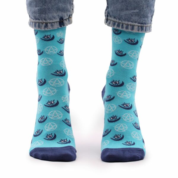 Hop Hare Bamboo Socks S/M - Pentagram and Evil Eye - Image 6