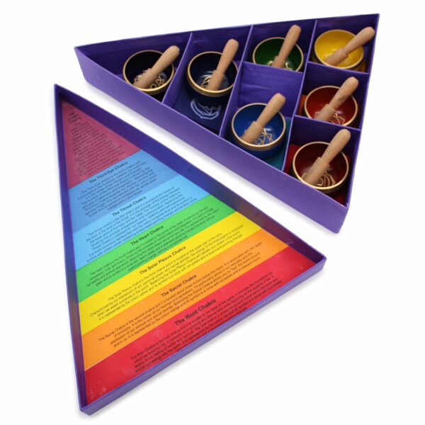 Chakra Pyramid Singing Bowl Gift Set - Image 8