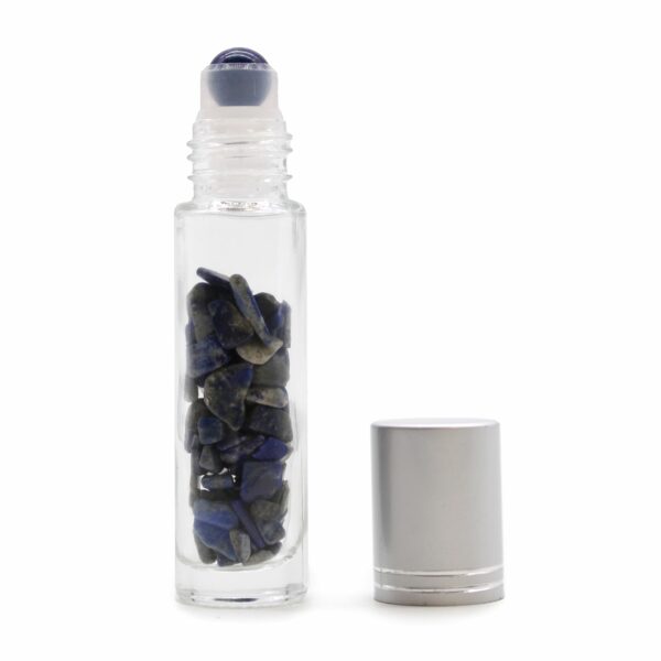 Gemstone Essential Oil Roller Bottle - Sodalite  - Silver Cap - Image 2