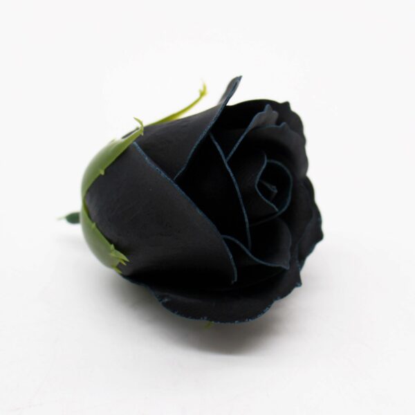 Craft Soap Flowers - Med Rose - Black With white Rim - Image 2