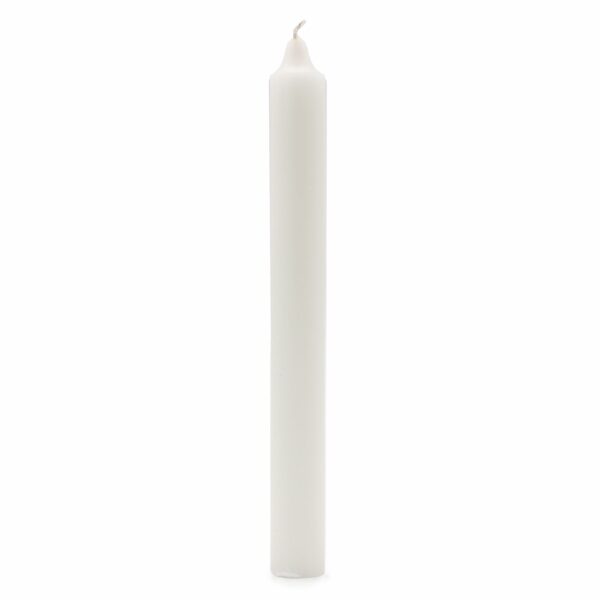Solid Colour Dinner Candles - Rustic White - Pack of 5