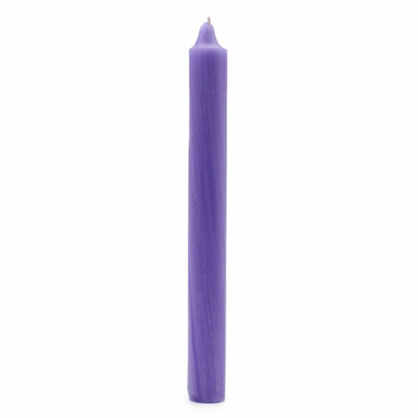 Solid Colour Dinner Candles - Rustic Lilac - Pack of 5 - Image 2