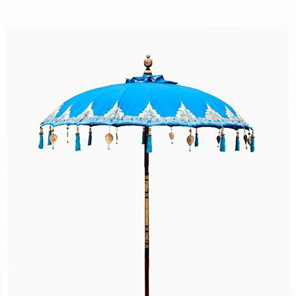 Bali Patio Parasol - Cotton - Turquoise Decor - 2m
