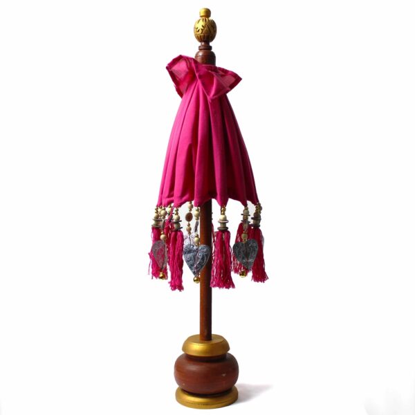Bali Home Decor Parasol - Cotton - Pink- 40cm - Image 2