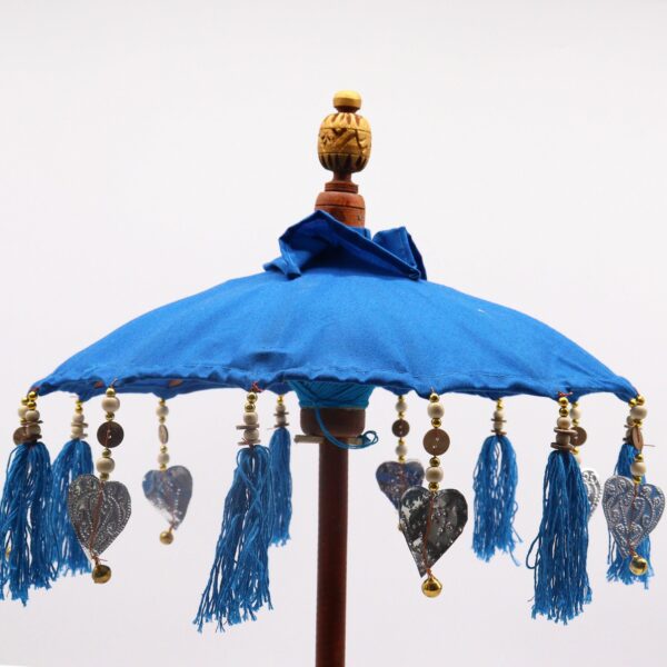 Bali Home Decor Parasol - Cotton - Turquoise- 40cm - Image 4