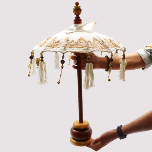Bali Home Decor Parasol - Cotton - Turquoise- 40cm - Image 7